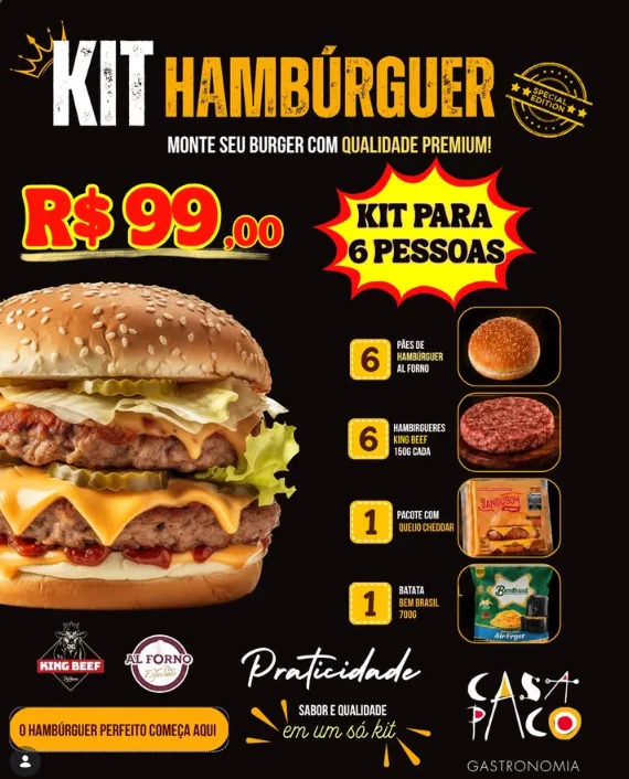 Foto de Kit Hambúrguer para 6 pessoas